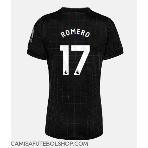 Camisa de time de futebol Tottenham Hotspur Cristian Romero #17 Replicas 2º Equipamento Feminina 2025-26 Manga Curta Camisa de time de futebol Tottenham Hotspur Cristian Romero #17 Replicas 2º Equipamento Feminina 2025-26 Manga Curta